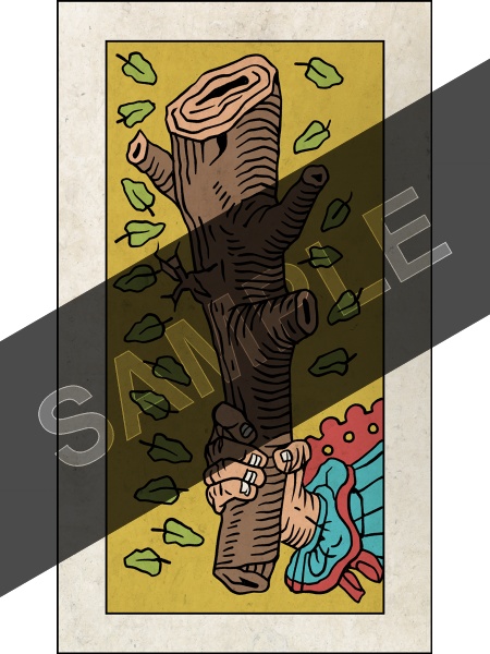 マルセイユ版タロットカード・小アルカナのワンド14枚セットB