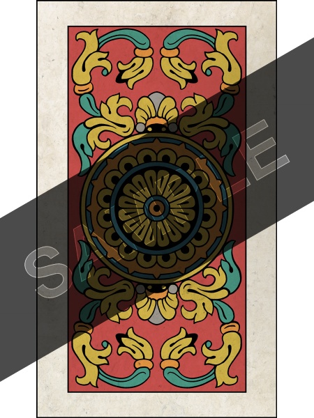 マルセイユ版タロットカード・小アルカナのペンタクル14枚セットB