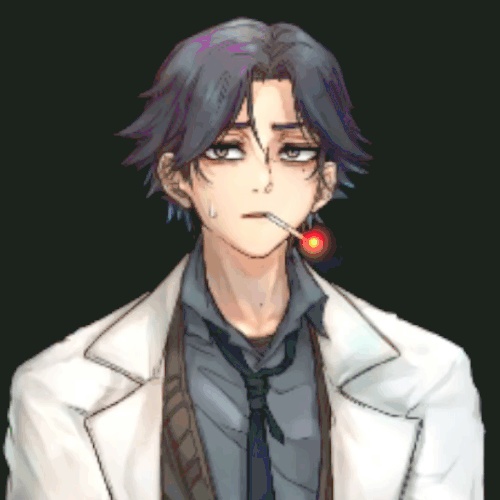 TRPG・動画用立ち絵素材-何か吸ってる白衣の人【局所的需要シリーズ⑦】