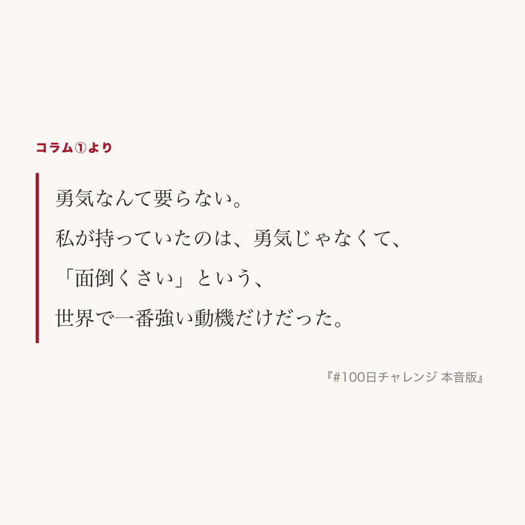 #100日チャレンジ 本音版 ――本屋には置けない方の話【PDF】