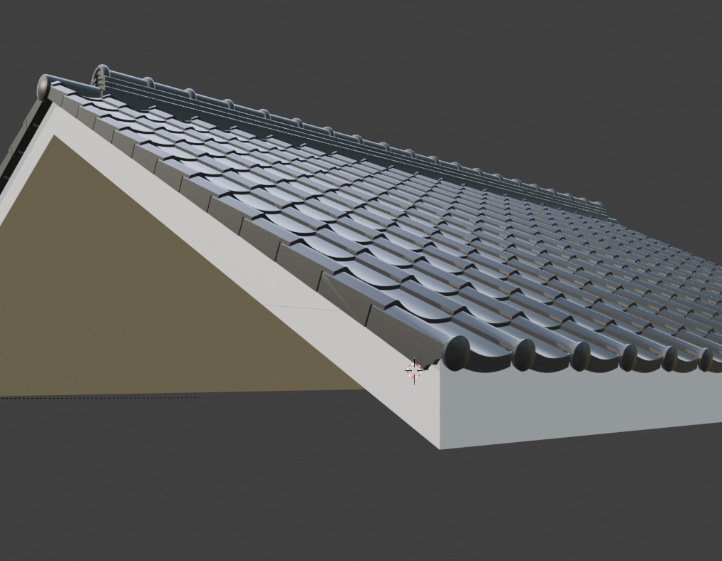 【Blenderアドオン】WafuRoofSet - 瓦屋根作成ツール