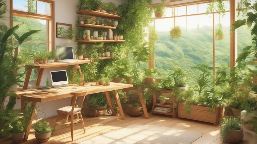 【配信背景素材】朝のナチュラル・明るいゲーミング部屋 4種セット(VTuber/朝活・雑談配信向け・1920x1080)