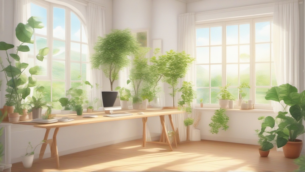 【配信背景素材】朝のナチュラル・明るいゲーミング部屋 4種セット（VTuber/朝活・雑談配信向け・1920x1080）