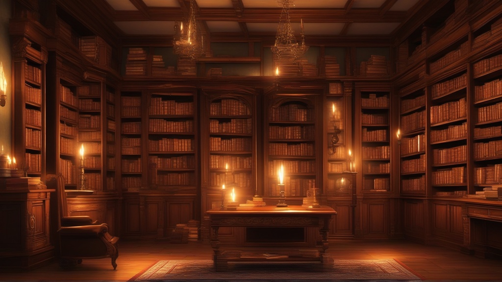 【配信背景素材】ファンタジー・アンティーク書斎＆魔法の部屋 4種セット（VTuber/RPG実況・朗読・雑談向け・1920x1080）