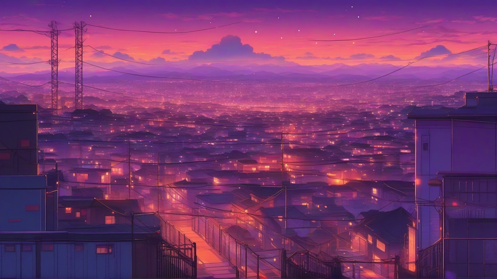【配信背景素材】エモい都市夜景・夕暮れの屋上 4種セット(VTuber/歌枠・チル雑談向け・1920x1080)