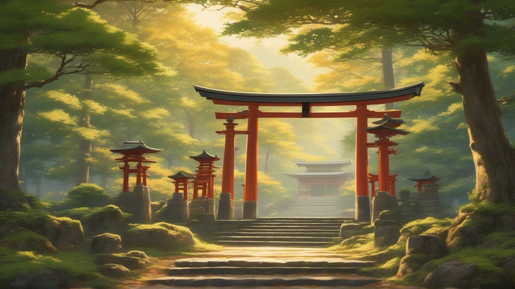 【配信背景素材】和風幻想・神社と古民家 4種セット(VTuber/雑談・怪談・歌枠・TRPG向け・1920x1080)