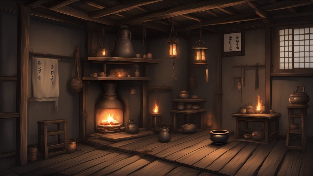 【配信背景素材】和風幻想・神社と古民家 4種セット(VTuber/雑談・怪談・歌枠・TRPG向け・1920x1080)