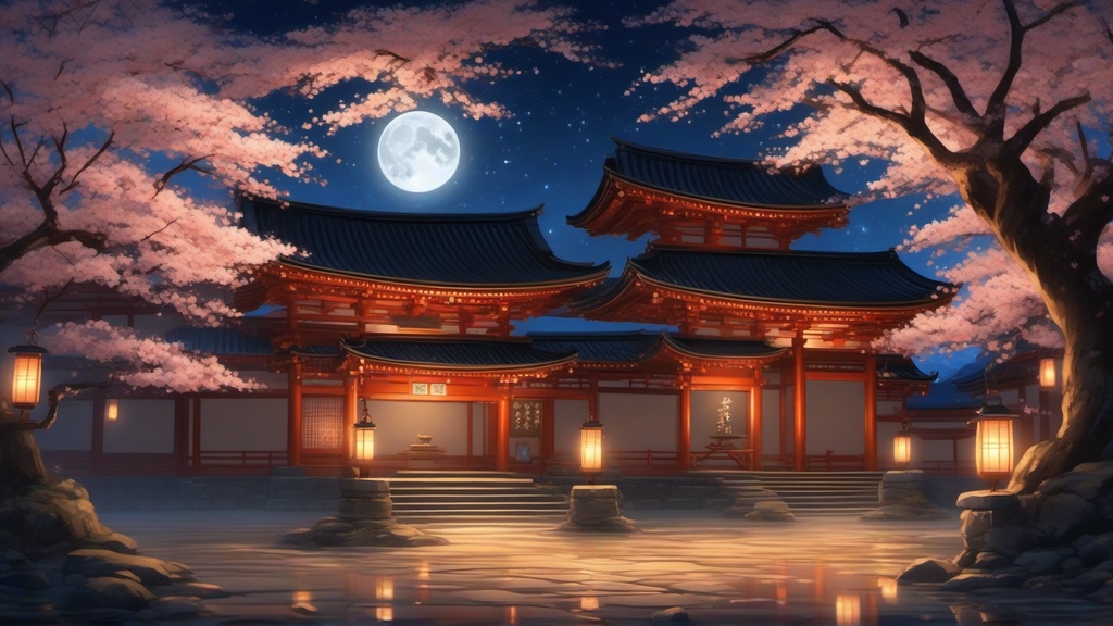 【配信背景素材】和風幻想・神社と古民家 4種セット(VTuber/雑談・怪談・歌枠・TRPG向け・1920x1080)