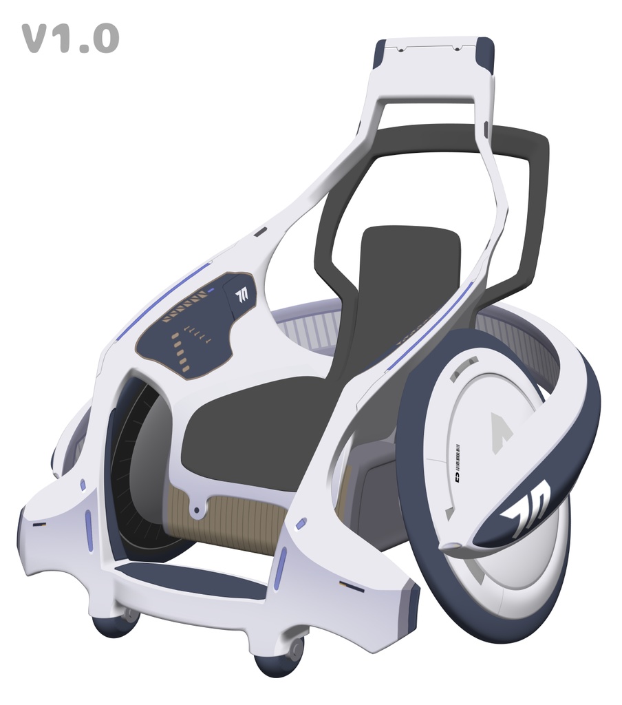 明星ヒマリ 車椅子 CLIPSTUDIO用3D+FBX(.cs3o .csmo .fbx)