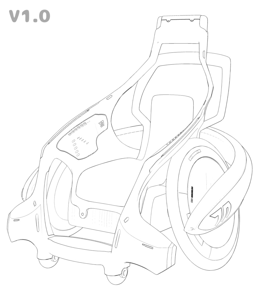 明星ヒマリ 車椅子 CLIPSTUDIO用3D+FBX(.cs3o .csmo .fbx)