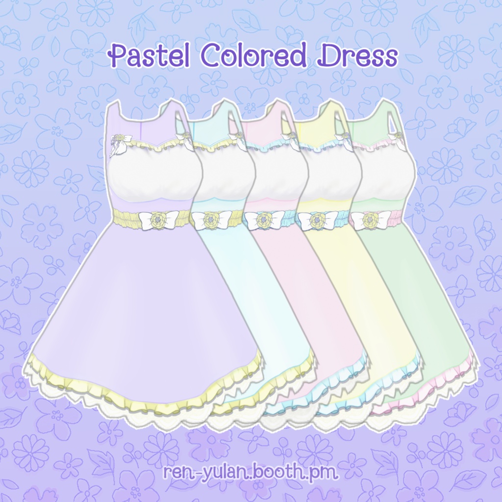 Pastel Colored Dress | VRoid