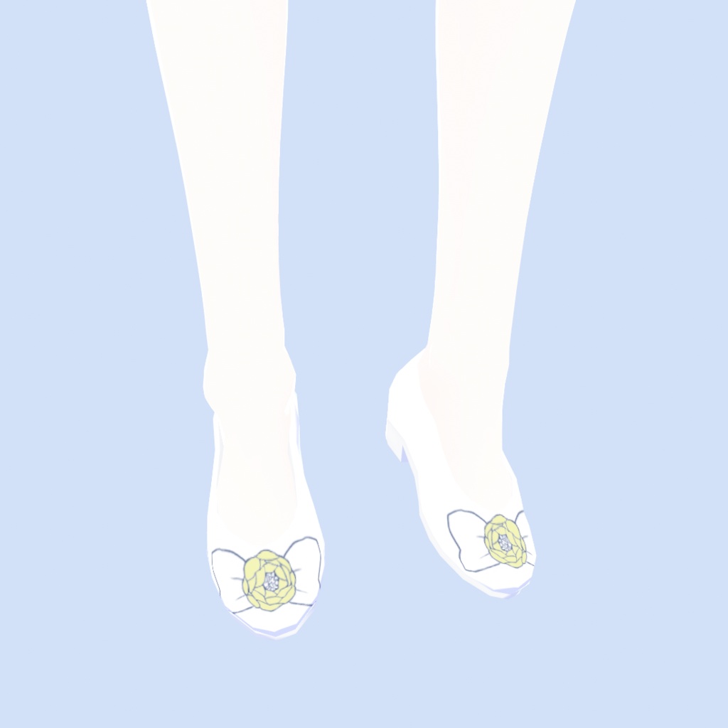 White and Yellow Dress Outfit | VRoid
