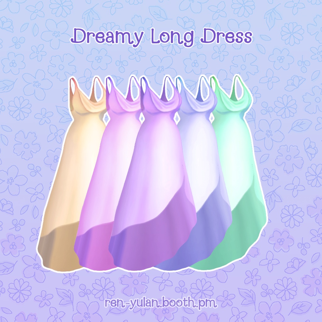 Dreamy Long Dress | VRoid