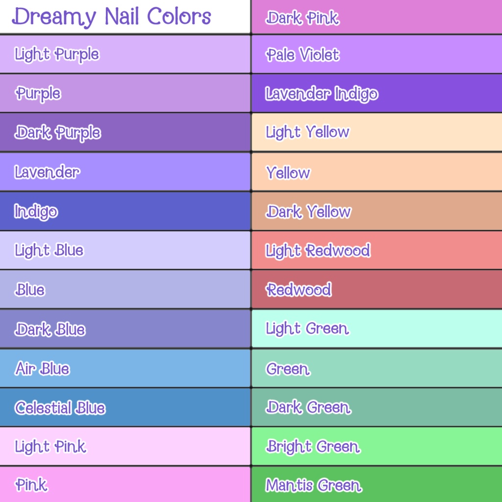 Dreamy Nail Colors | VRoid