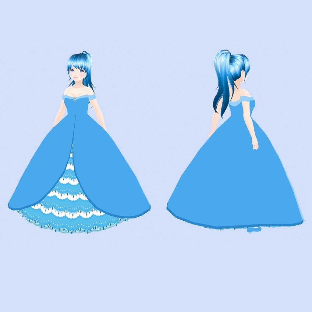 Fancy Ball Gown and Shoes | VRoid