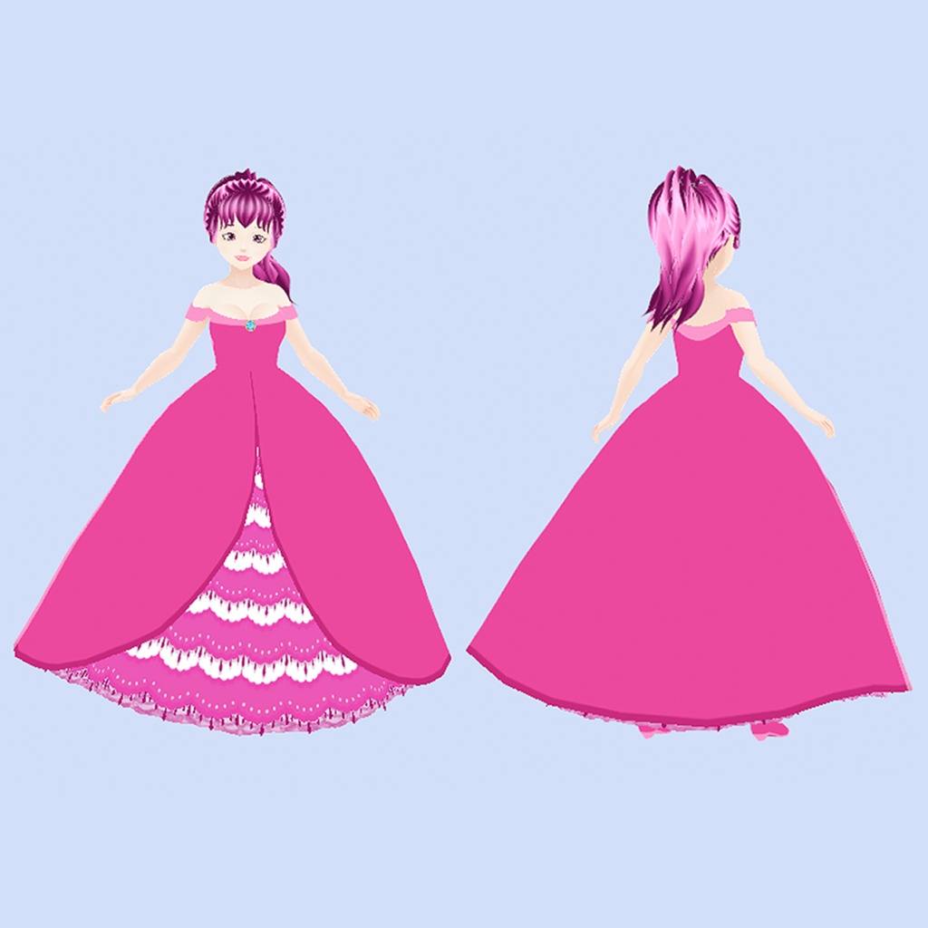 Fancy Ball Gown and Shoes | VRoid