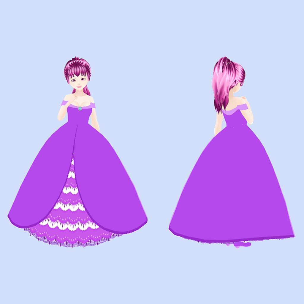 Fancy Ball Gown and Shoes | VRoid
