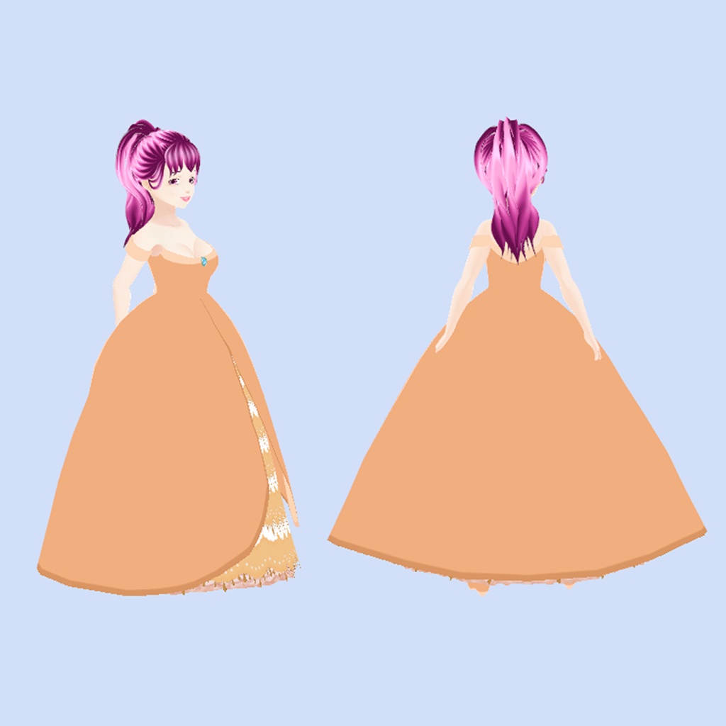 Fancy Ball Gown and Shoes | VRoid