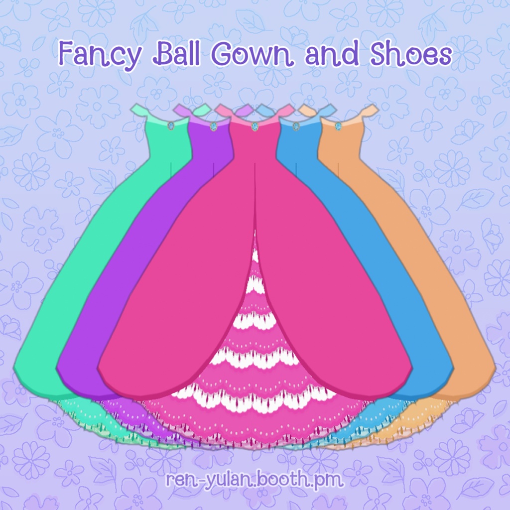 Fancy Ball Gown and Shoes | VRoid