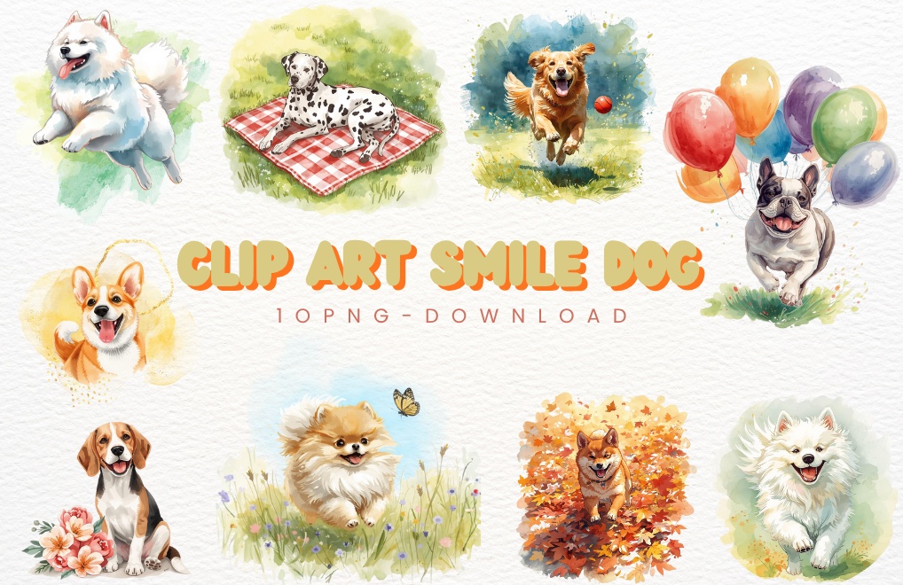 SmileDogシリーズ｜日常に癒しをくれる水彩のわんこたち