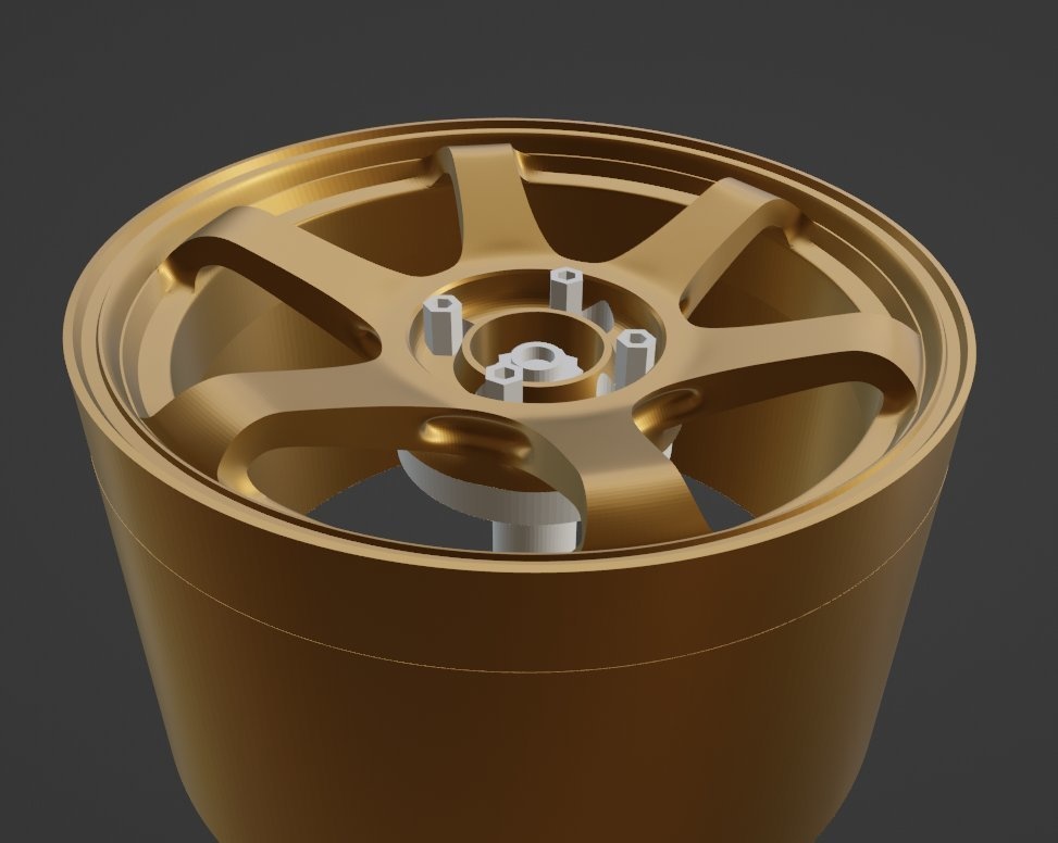 1/24スケール ホイール　37s タイプ　16inch pcd100 　4穴