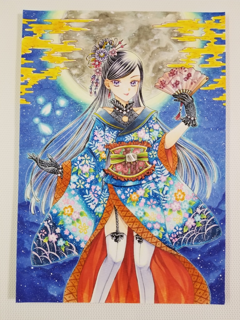 原画イラスト 創作衣装 青 和 Lulicon 原画販売 Booth