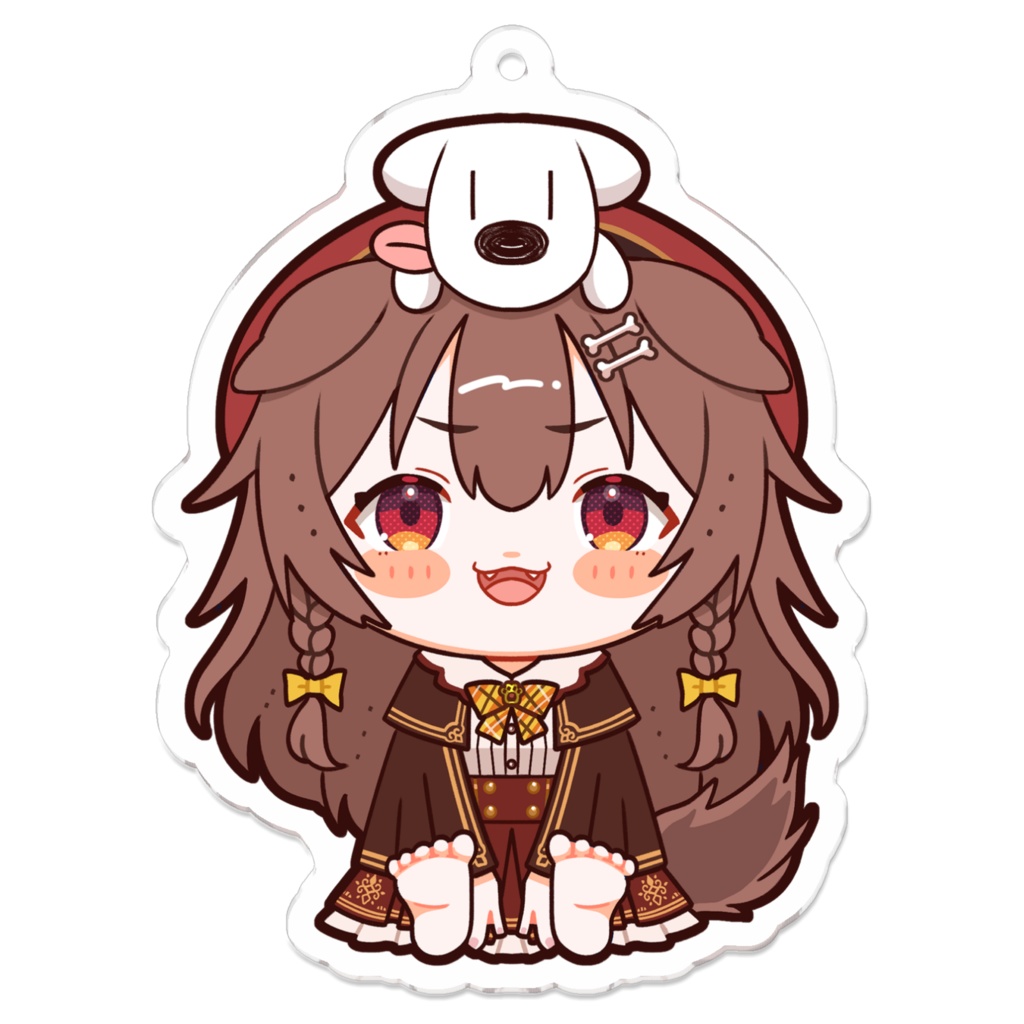 おすわりころさんのアクリルキーホルダー