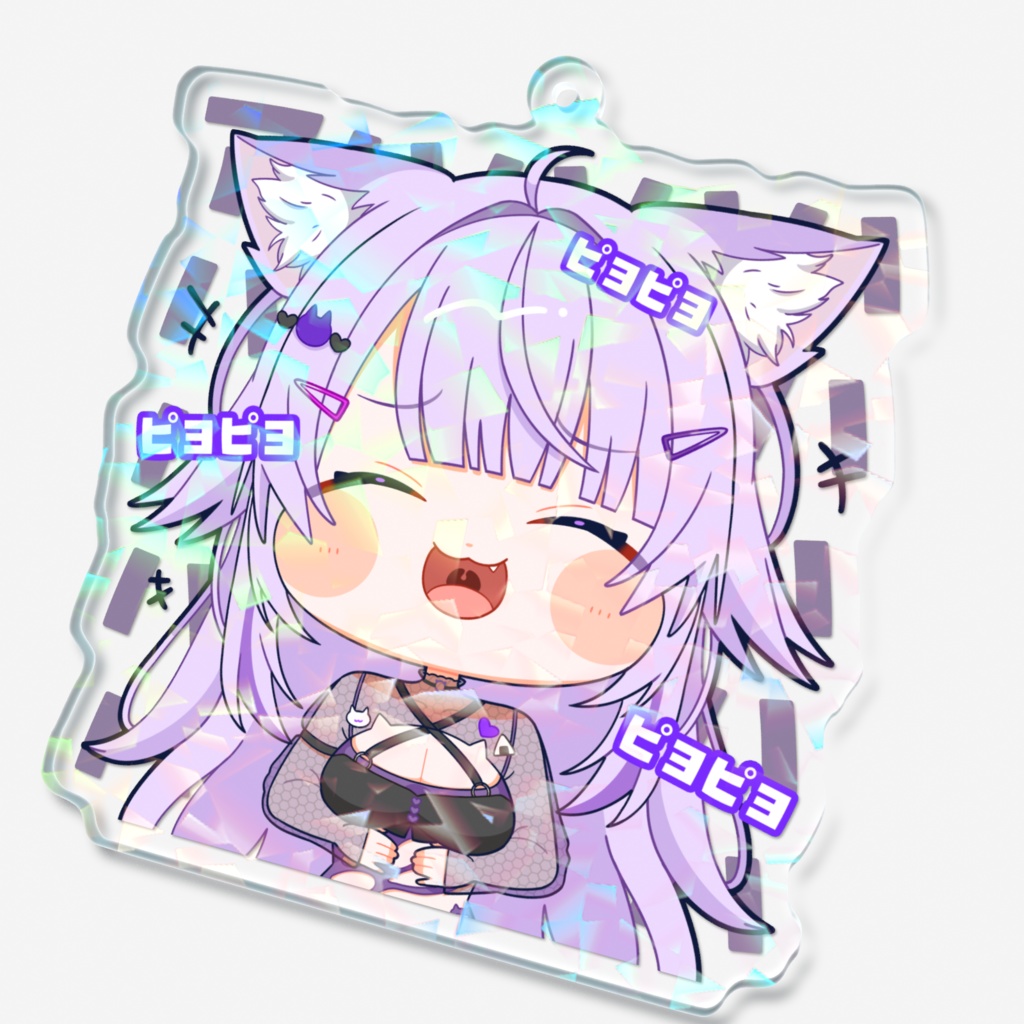 【スタンプ風アクリルキーホルダー】猫又おかゆver.