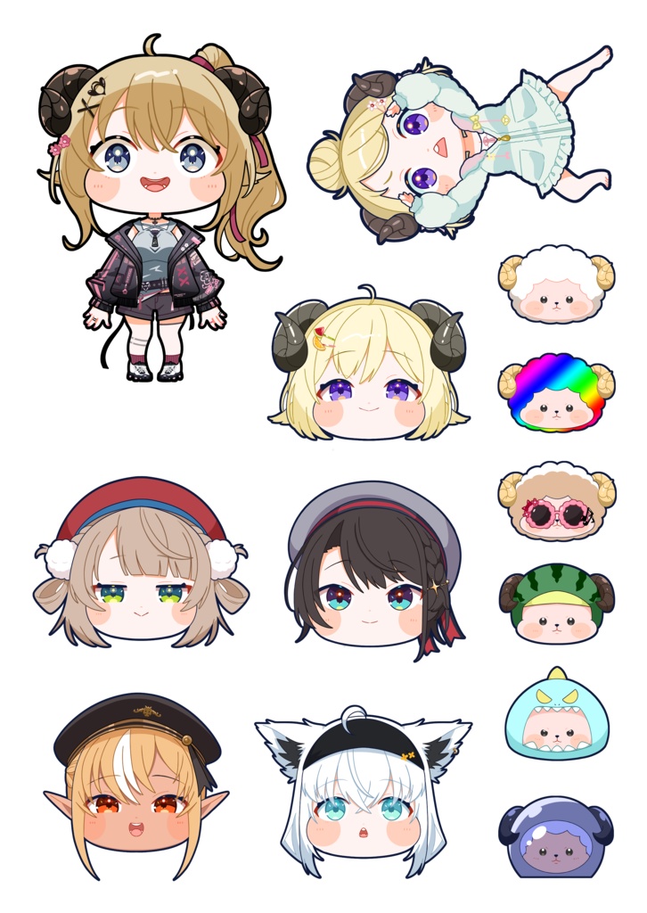 わためぇ3Dシール