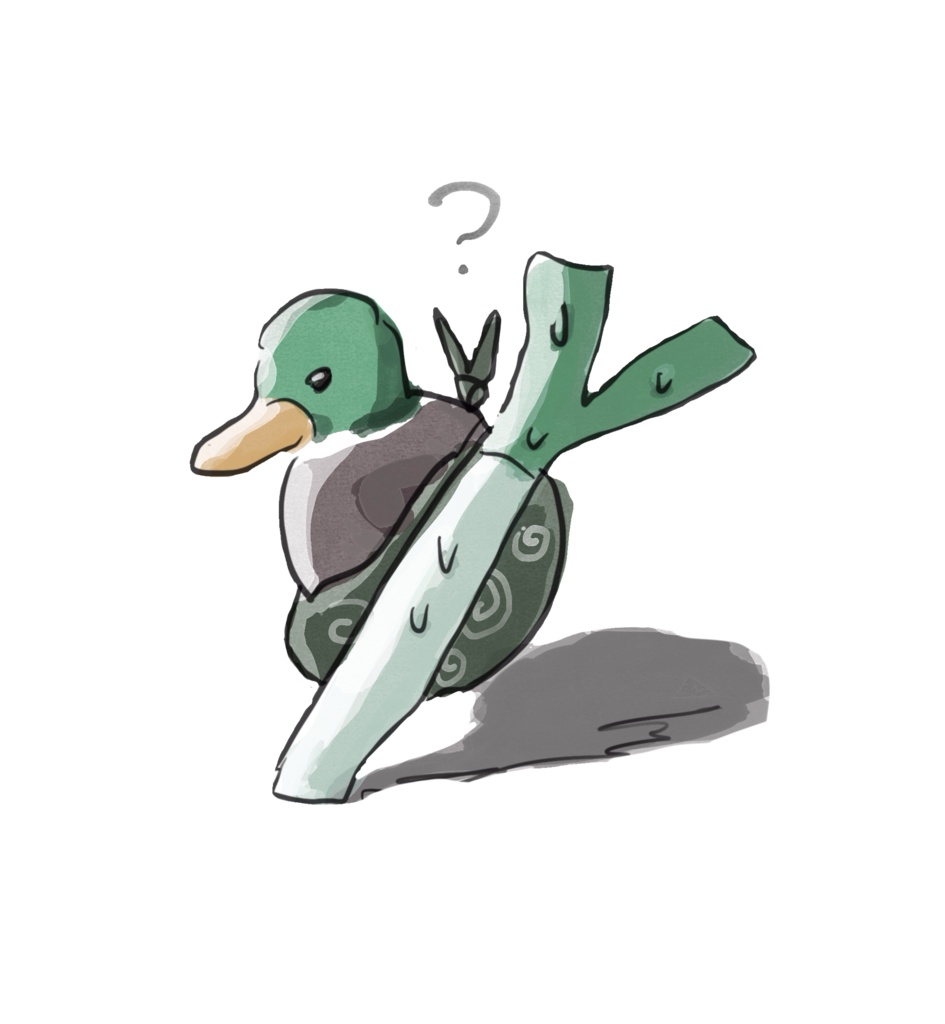 カモを背負うネギTシャツ🦆(両面ver.)