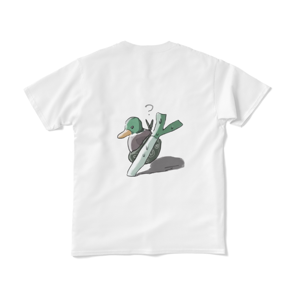 カモを背負うネギTシャツ🦆(両面ver.)