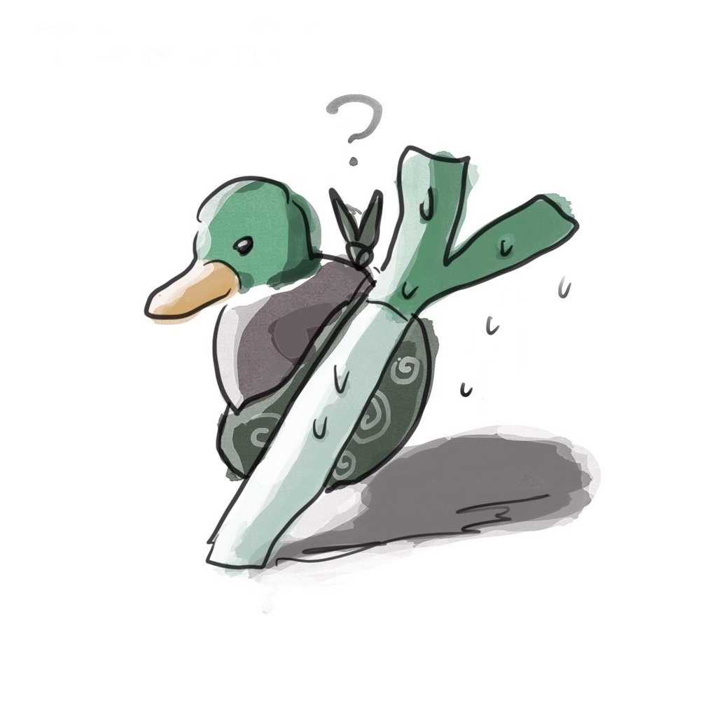 かもを背負うネギのスウェット🦆