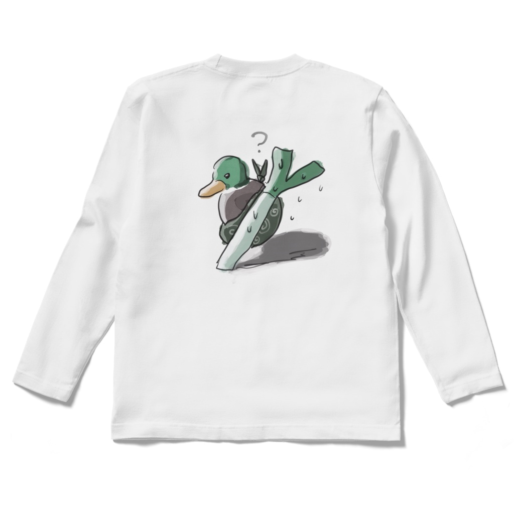 カモを背負うネギTシャツ🦆【長袖両面ver.】