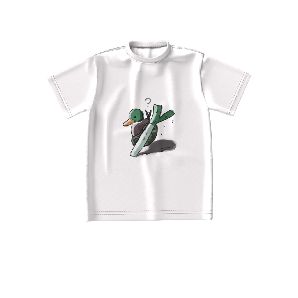 カモを背負うネギのTシャツ 【ビッグシルエット】