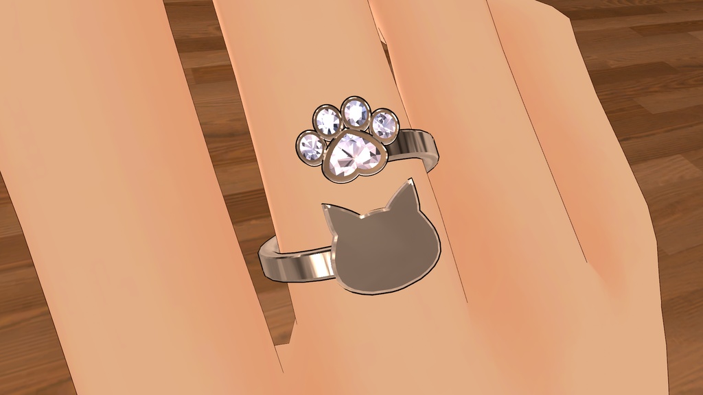 【VRChat想定】Cat Ring