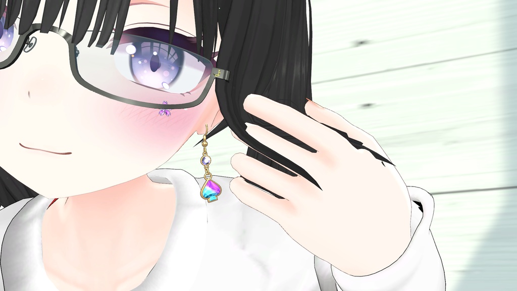 【VRChat想定】TrumpMark_Earring【Phys Bone対応】