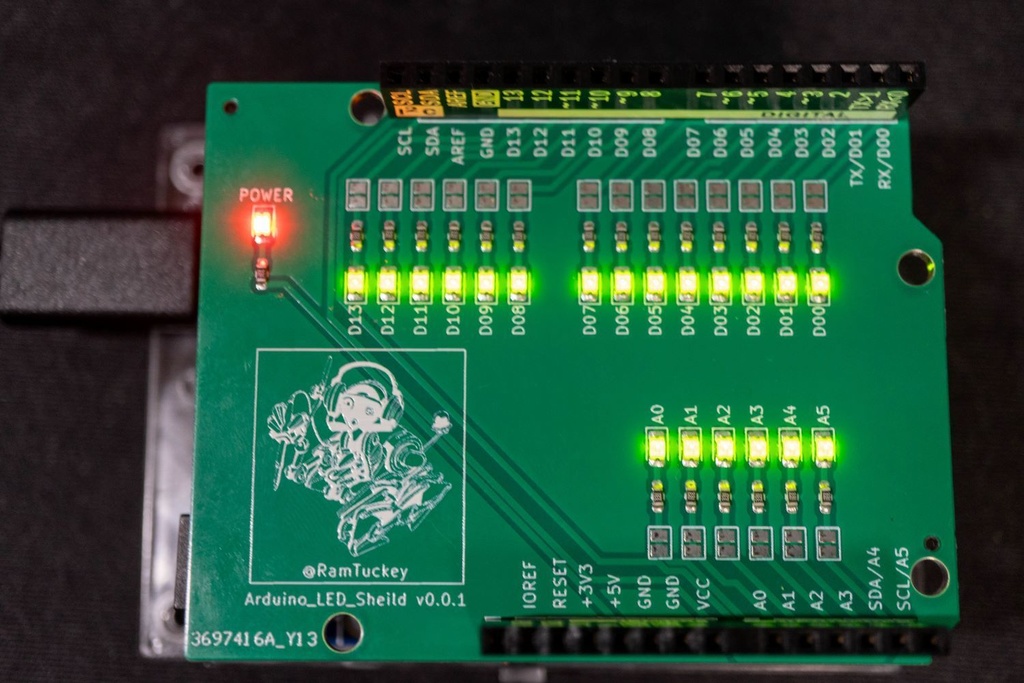 Arduino UNO用LEDシールド