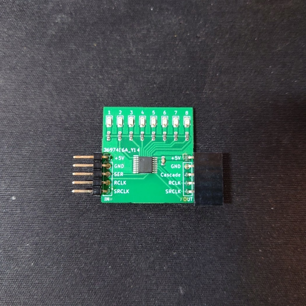 74HC595_LED制御テスト基板