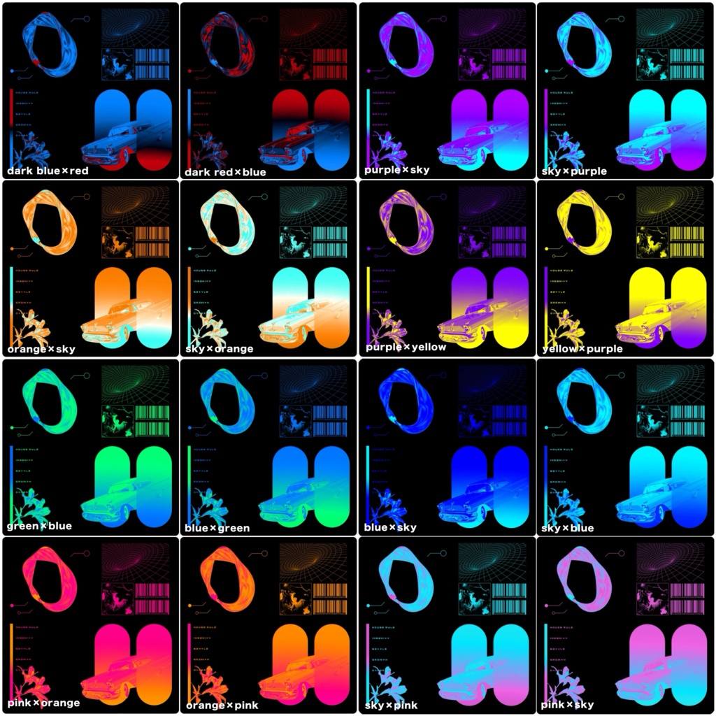 【無償/有償】ホログラフィックな貼るだけ部屋素材㉝【TRPG・ココフォリア】