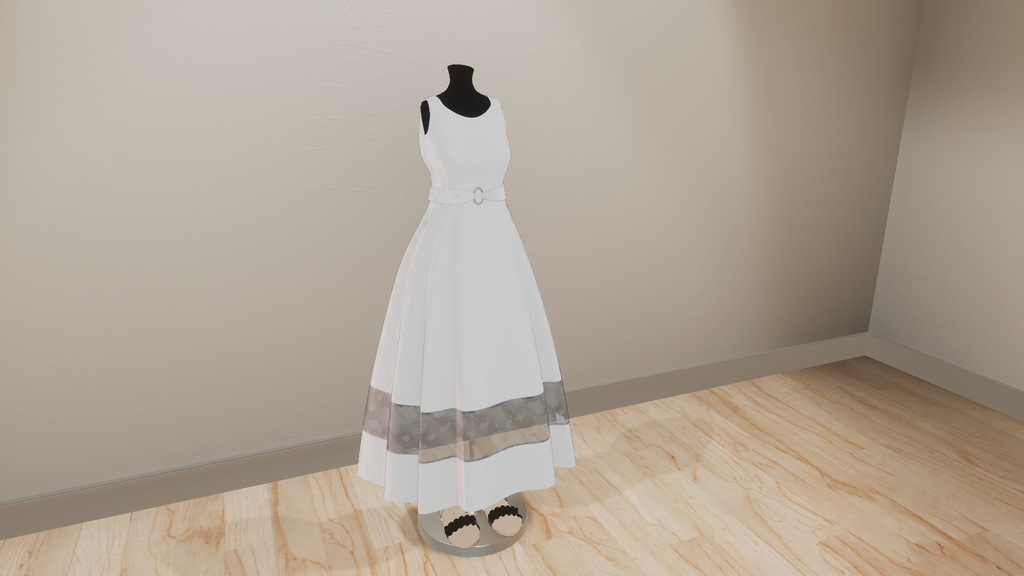 【VRChat利用想定】サマーワンピース(透羽対応)