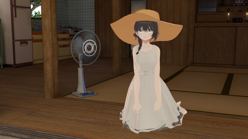【VRChat利用想定】サマーワンピース(透羽対応)