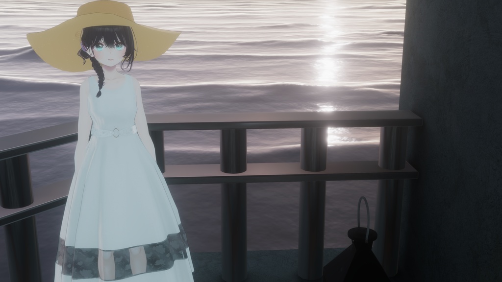 【VRChat利用想定】サマーワンピース(透羽対応)