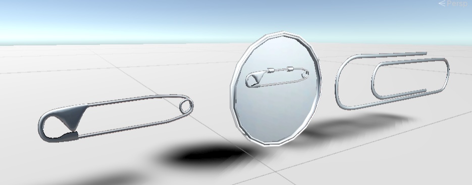 【VRChat利用想定】クリップ/安全ピン/缶バッジ