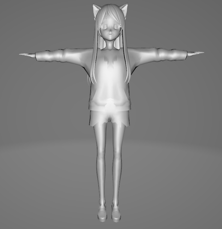 Basic CatGirl 3D Model