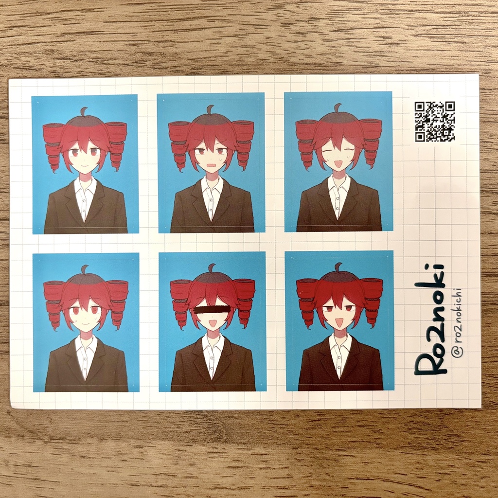 証明写真風シール