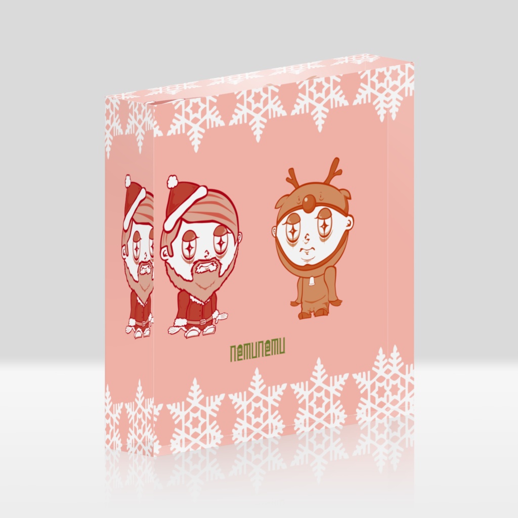 nemunemuクリスマス／アクリルブロック 正方形