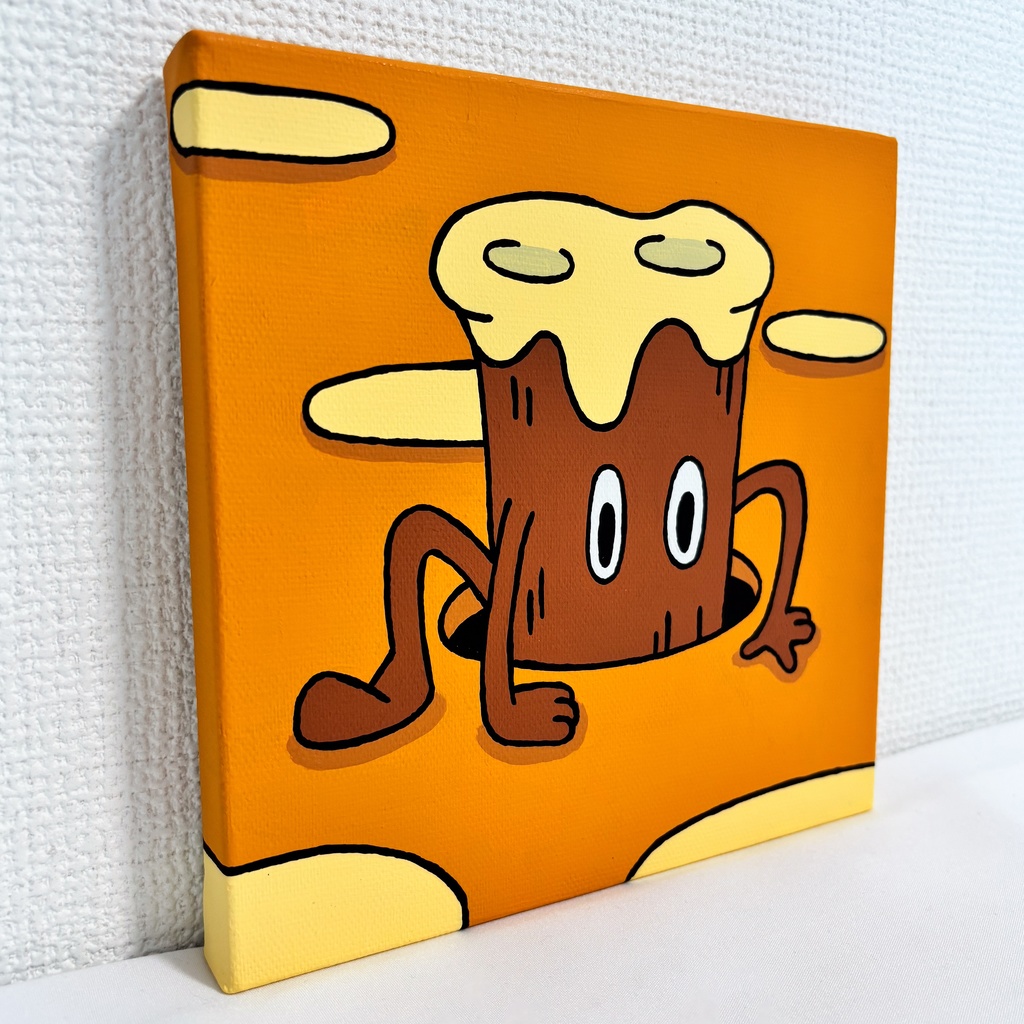 キャンバス絵 -打たれても出る杭-