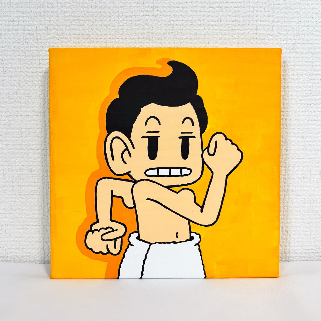 キャンバス絵　-マッチョになるんだ-