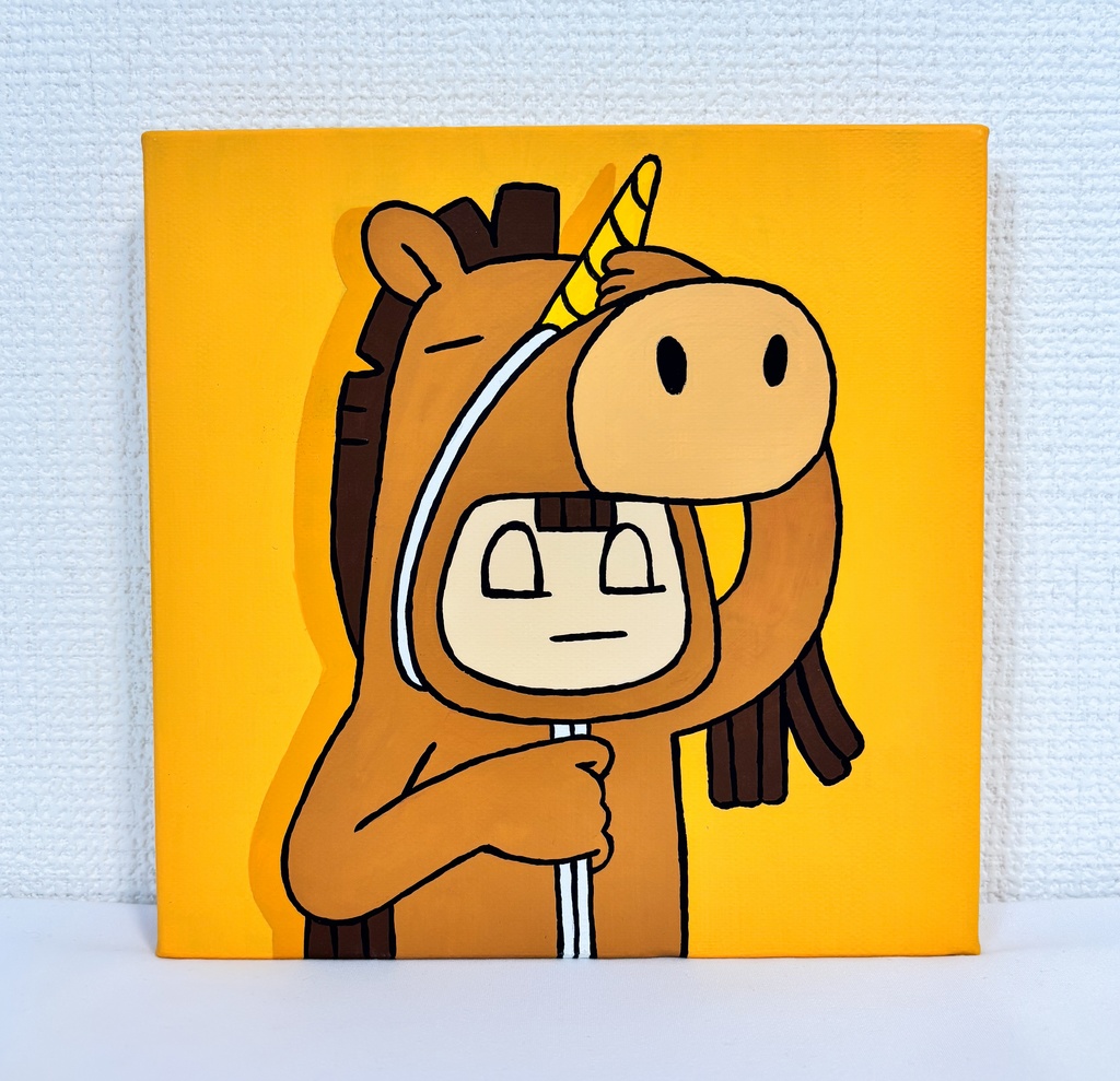 キャンバス絵　-ユニコーンへ-