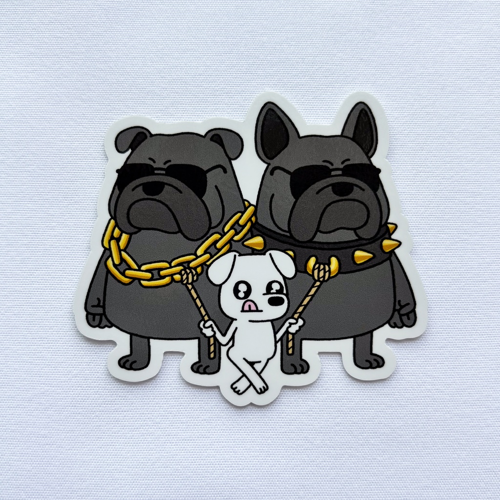 ステッカー　-なにもの犬-